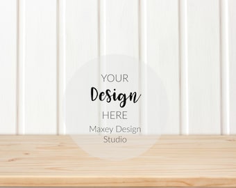 Wood Plank Background Mockup: Product Display (Digital Download)