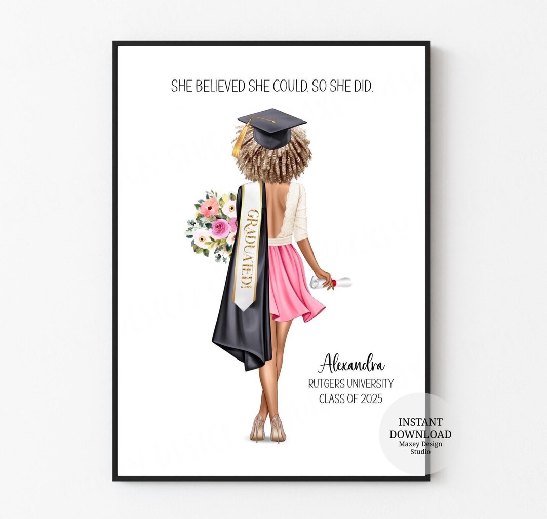 Grad Print Instant Download Print, Personalized Graduation Print, Graduation ...