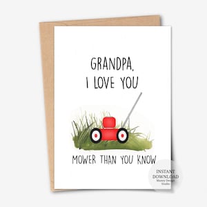 Tarjeta imprimible, Abuelo te amo más de lo que sabes, Tarjeta de cumpleaños para el abuelo, Regalos del día del padre, Regalos de cumpleaños para el abuelo, Tarjetas para él