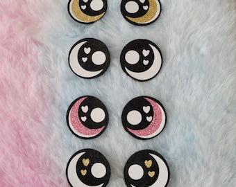 felt eyes for crochet .  Felt eyes for plushies . 1 inch felt eyes . safety eyes for crochet . felt eyes for knitting . DIY . 25mm felt eyes