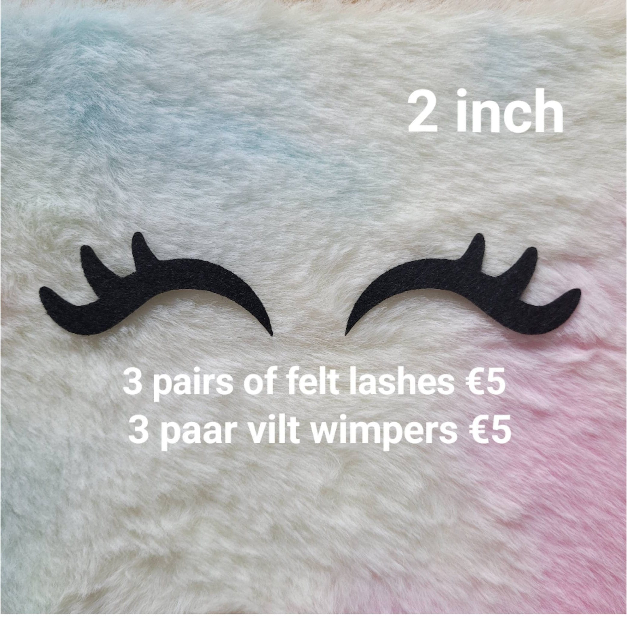 33mm Solid Color Basic Heart Felt Eyes With or Without Eyelashes
