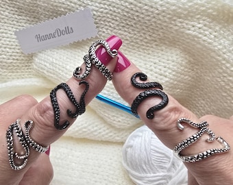 Octopus crochet ring. Octopus knitting ring. Yarn tension aid. Crochet accessory. DIY gift. Tension aid. Crochet ring. Knitting ring. Crochet. Knitting