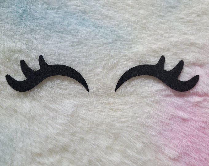 Unicorn Felt Eyelashes • Felt Eyelashes • Felt Lashes • Felt Eyelashes for Crocheted Soft Toys • Amigurumi felteyes • felt eyes for crochet