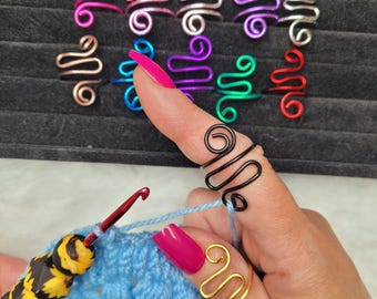 Colored crochet ring . colored knitting ring . yarn tension aid . crochet ring . knitting ring . tension aid . gift for her . crochet . knitting . DIY