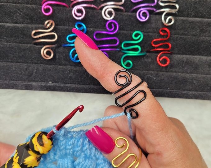 Colored crochet ring . colored knitting ring . yarn tension aid . crochet ring . knitting ring . tension aid . gift for her . crochet . knitting . DIY