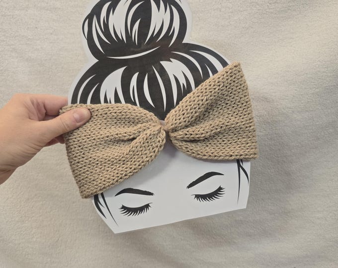 Headbands. Knitted and handmade. Ear warmers. Hand-knit headbands. Twisted ear warmers. Warm winter ear warmers. Head turbans.