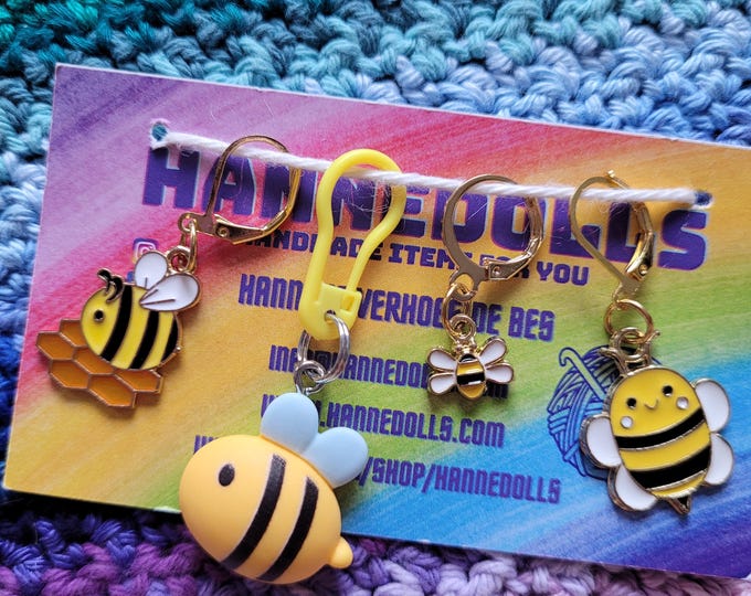 Bee stitch markers. These stitch markers are sold individually