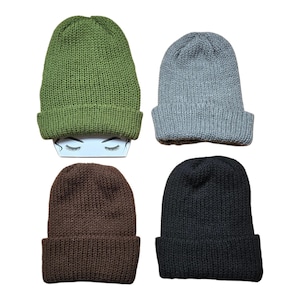 Bonnet en maille double épaisseur. Bonnet d'hiver unisexe pour hommes, femmes et adolescents. Bonnets pour adultes et adolescents. Bonnet d'hiver. Bonnet chaud