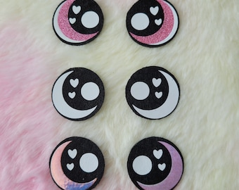 felt eyes for crochet stuffed animals . Felteyes for knitted plushies . 1.2 inch felt eyes . safety eyes for crochet . DIY . 30mm felt eyes