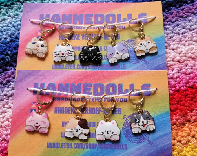 cat stitch marker - cat stitch marker in different colors. these stitch markers are sold individually