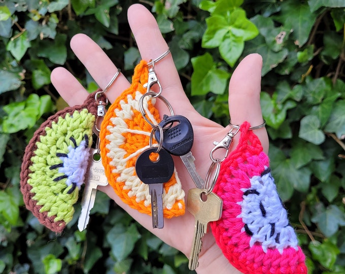 Fruit keychain. Keychain. Sustainable keychain. Bag charm. Handmade keychain. Colorful keychain. Gift.