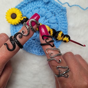 Octopus haakring . octopus breiring . garenspanning hulp . haak accessoire . cadeau DIY . spanhulp . haak ring . brei ring . haken . breien