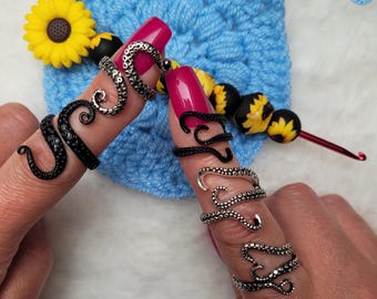 Octopus crochet ring . octopus knitting ring . yarn tension aid . crochet accessory . gift DIY . tension aid . crochet ring . knitting ring . crochet . knitting