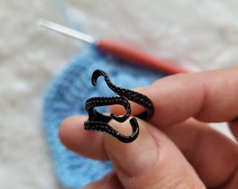 Yarn Ring Cat Ears Adjustable Size Crochet Ring Beginner Knitting  Crocheting Gift Crochet Tension Regulator Tool - AliExpress