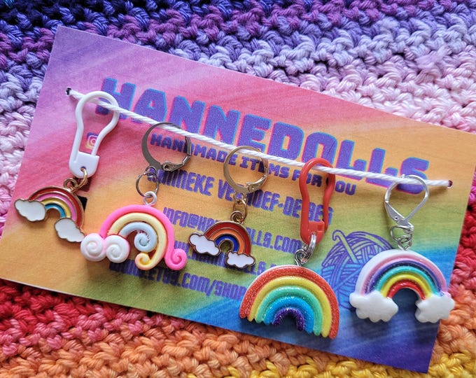 Rainbow stitch markers. These stitch markers are sold individually