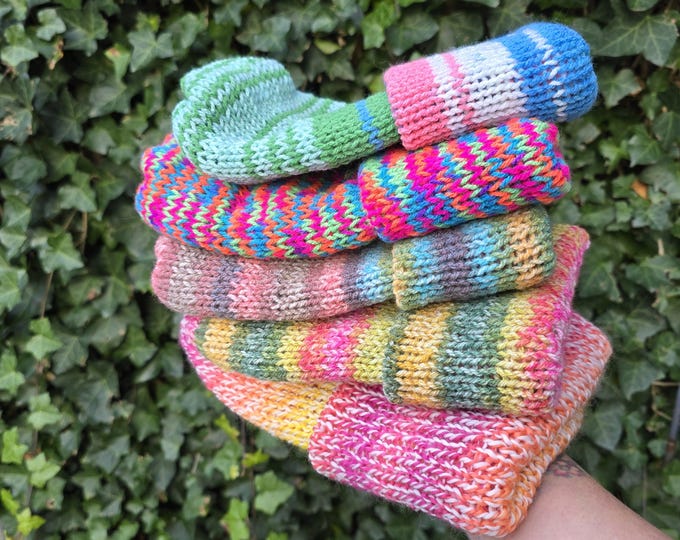 Knitted double-layered hats. Hats for women, men, and teens. Beanies for adults and teens. Winter hat. Colored hats. Beanie