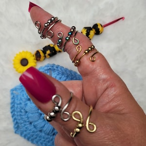 Fidget-Häkelring. Fidget-Strickring. Garnspannungshilfe. Spannungshilfe. DIY-Geschenk. Häkelring. Strickring. Fidget-Ring. Hobbyzubehör.