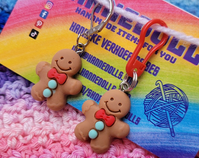 Tough Tough Doll stitch marker. Stitch marker for crochet and knitting. Place markers. Progress trackers. Christmas charm. Row markers.