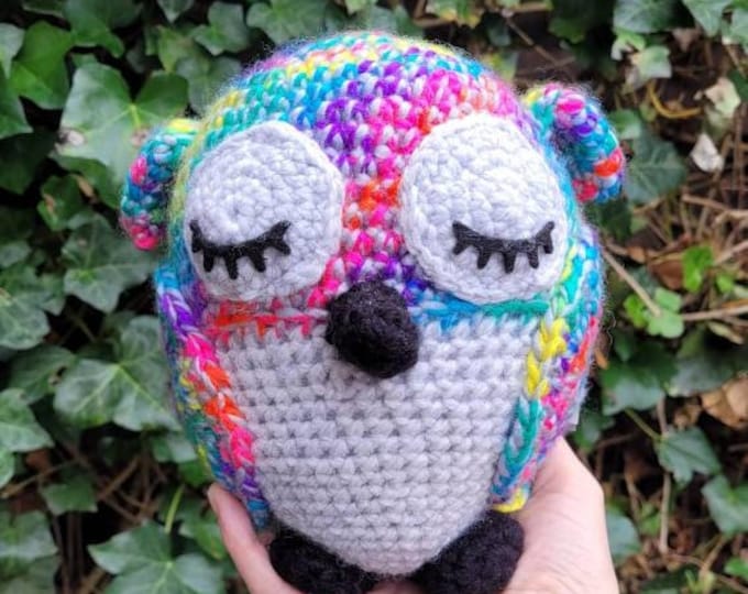 crocheted cuddly owl - amigurumi owl - crochet owl - amigurumi owl - cuddly owl - crocheted baby toy - handmade cuddly owl