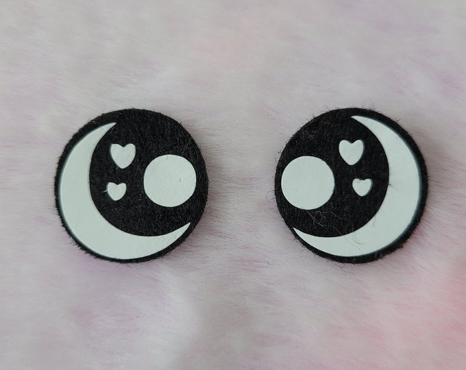 Felt eyes for crocheted stuffed animals. felt eyes for crochet . Felt eyes for knitting . safety eyes for crochet . felt eyes for plushie . DIY