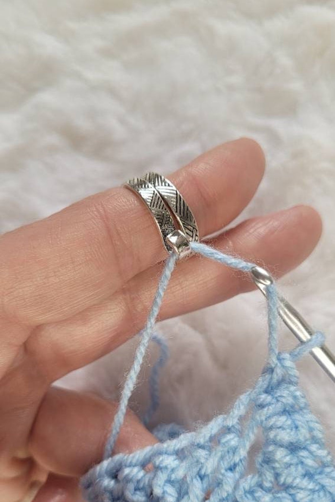 10 PCS Crochet Ring - Yarn Tension Rings for Finger
