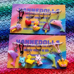 Kawaii stitch markers - resin stitch markers. Stitch markers for crochet. Progress keepers. Stitch markers for knitting. Cutecharm