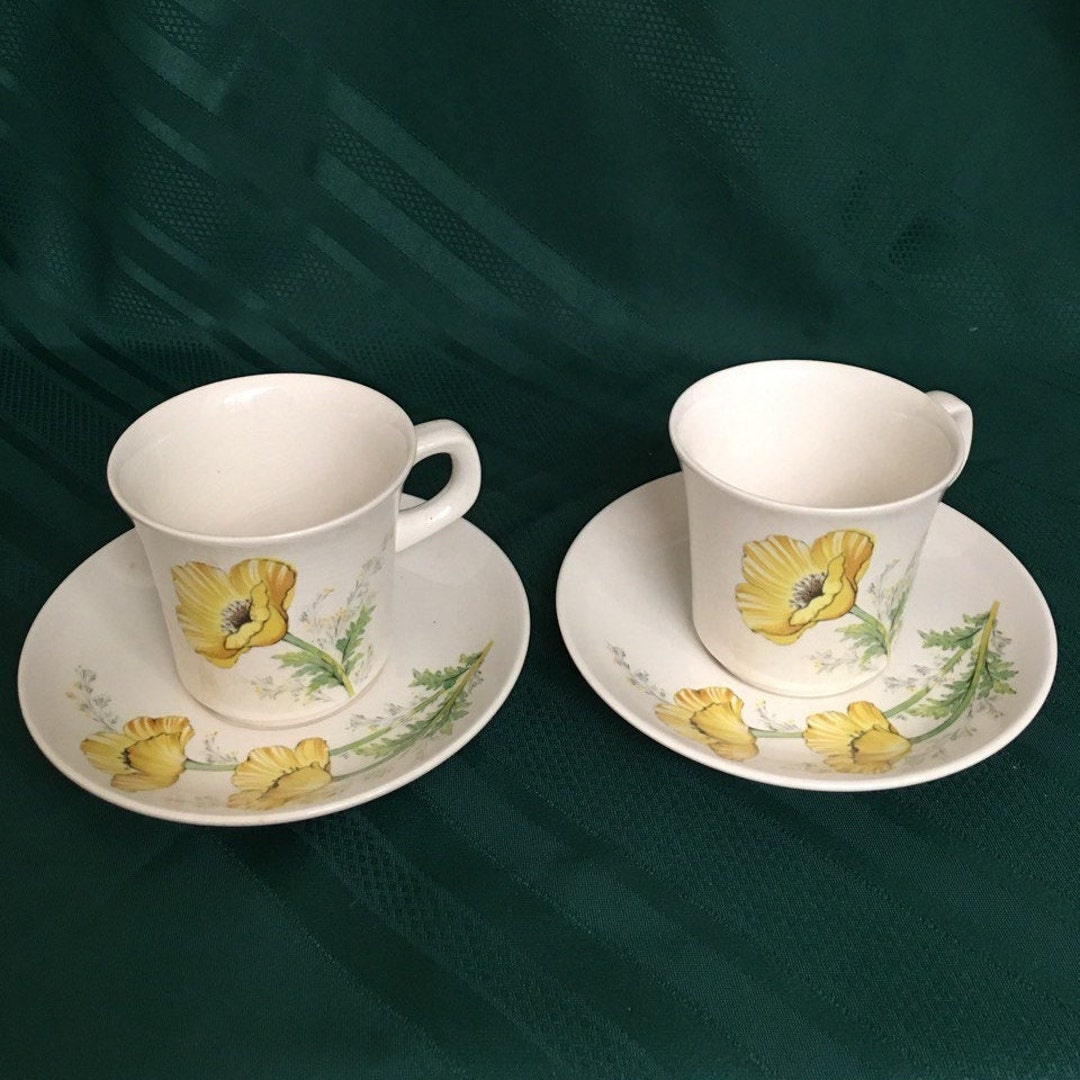 Vintage Noritake Craftone Buttercup Set of 2 Tea Cup Coffee Etsy