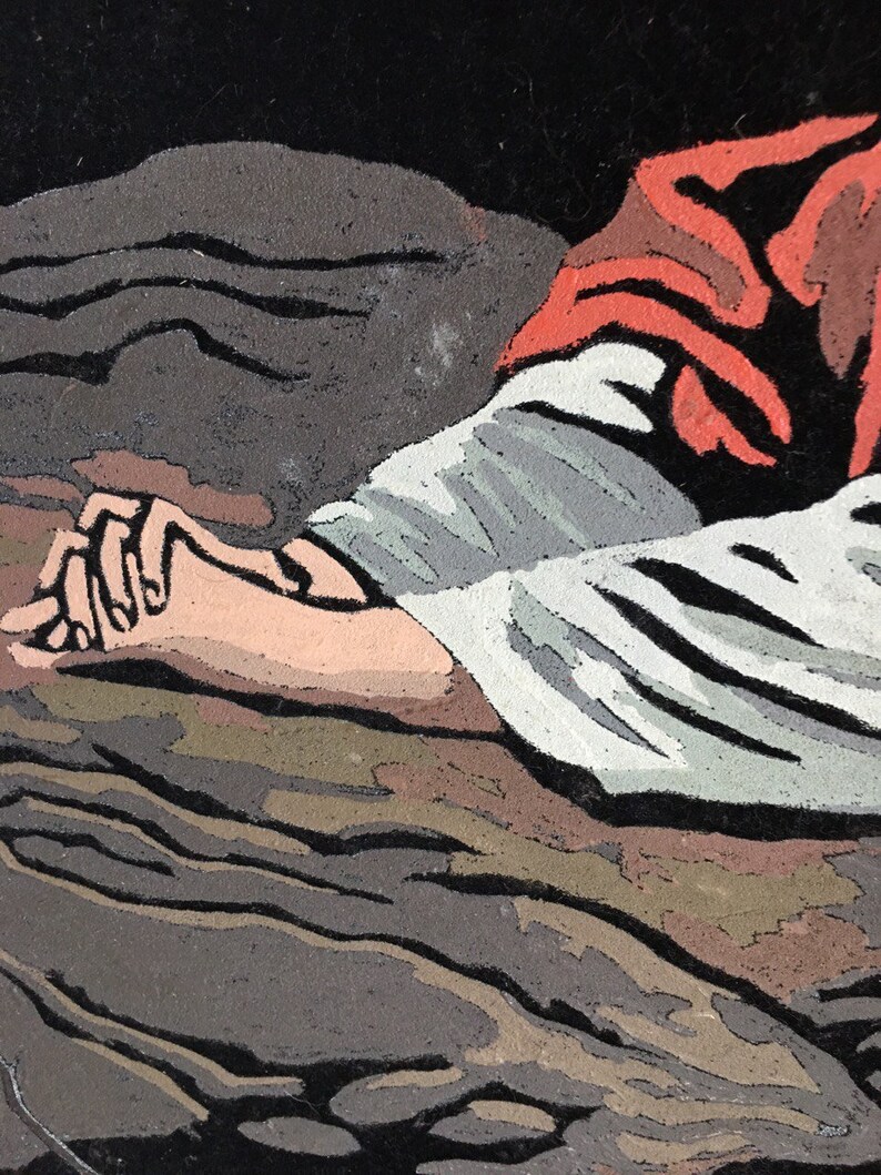 Hand Painted Jesus in Prayer Painting Framed Religious Painting Etsy