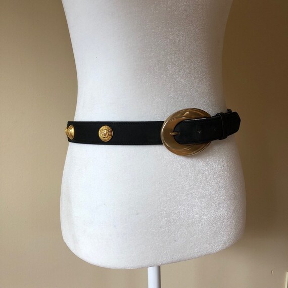 Vintage 80s Escada Rosette Statement Belt