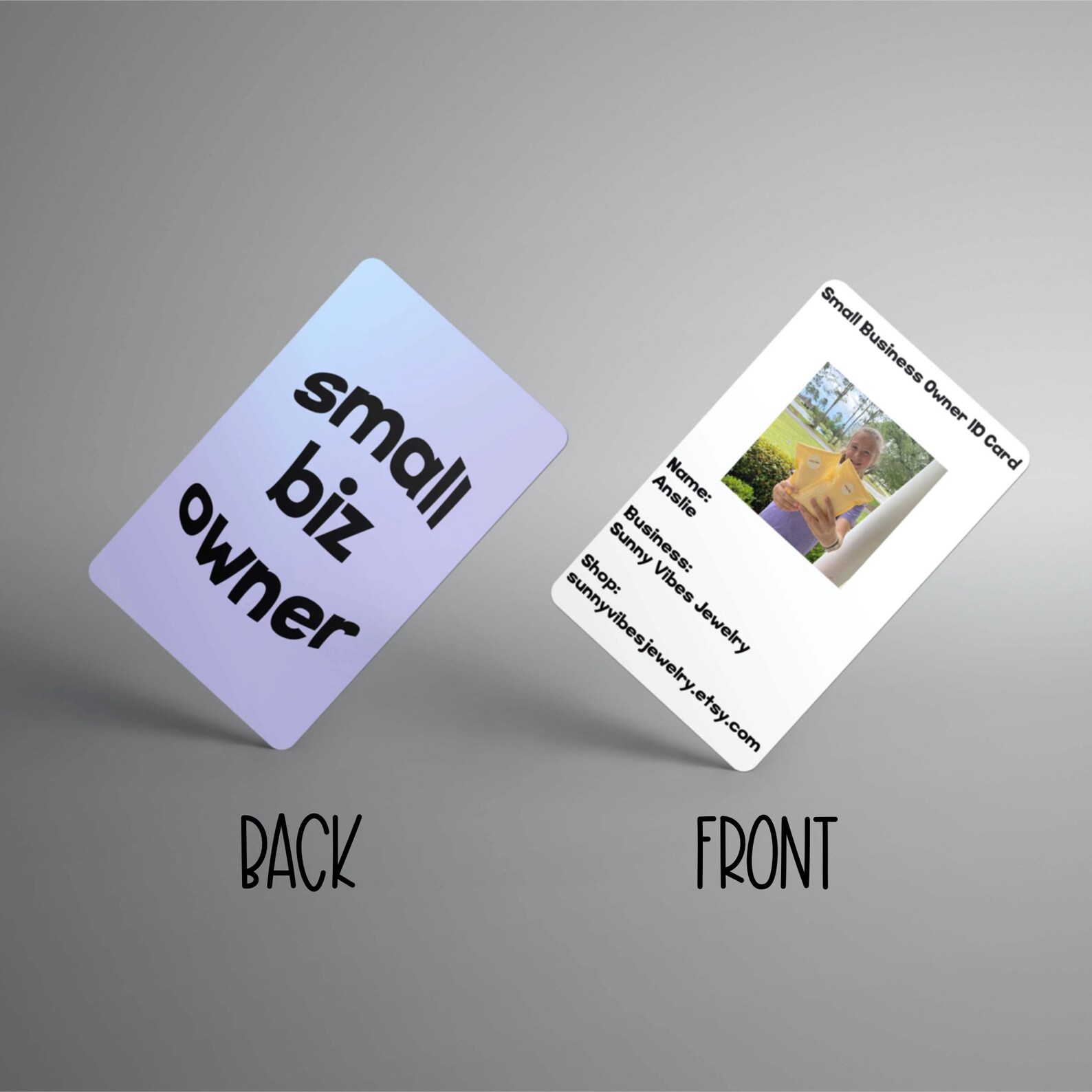 Small Business Owner ID Card Etsy