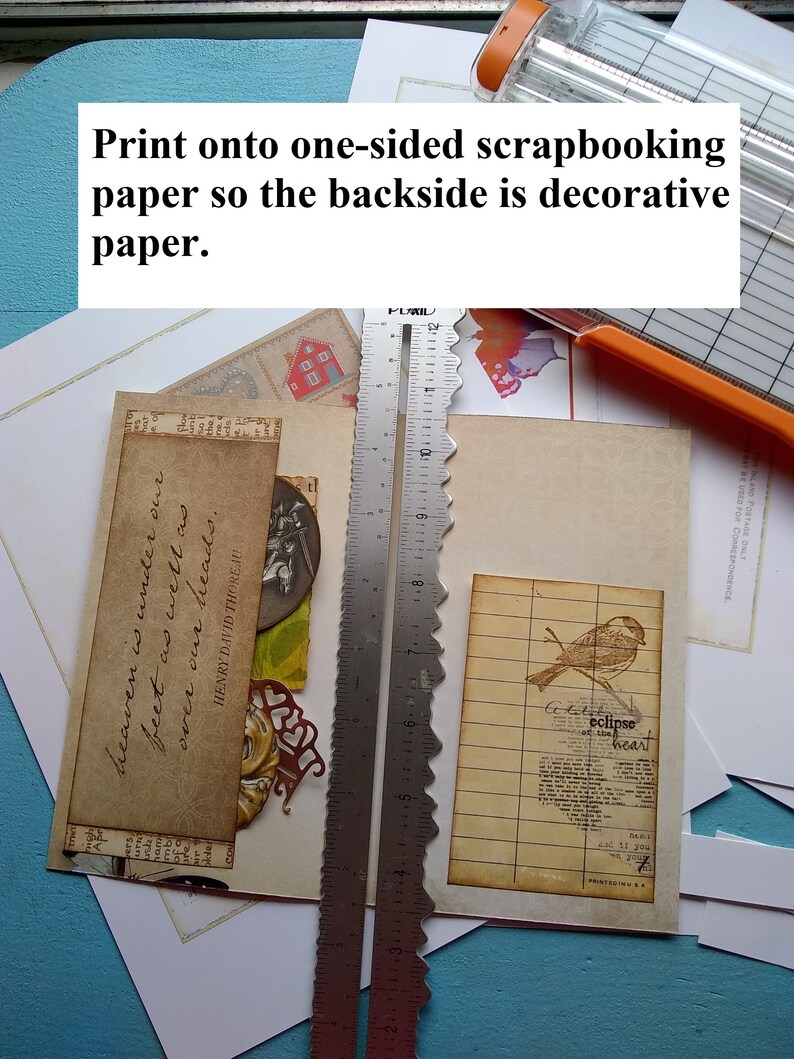 Folding Postcard Set junk Journal Ephemera Etsy