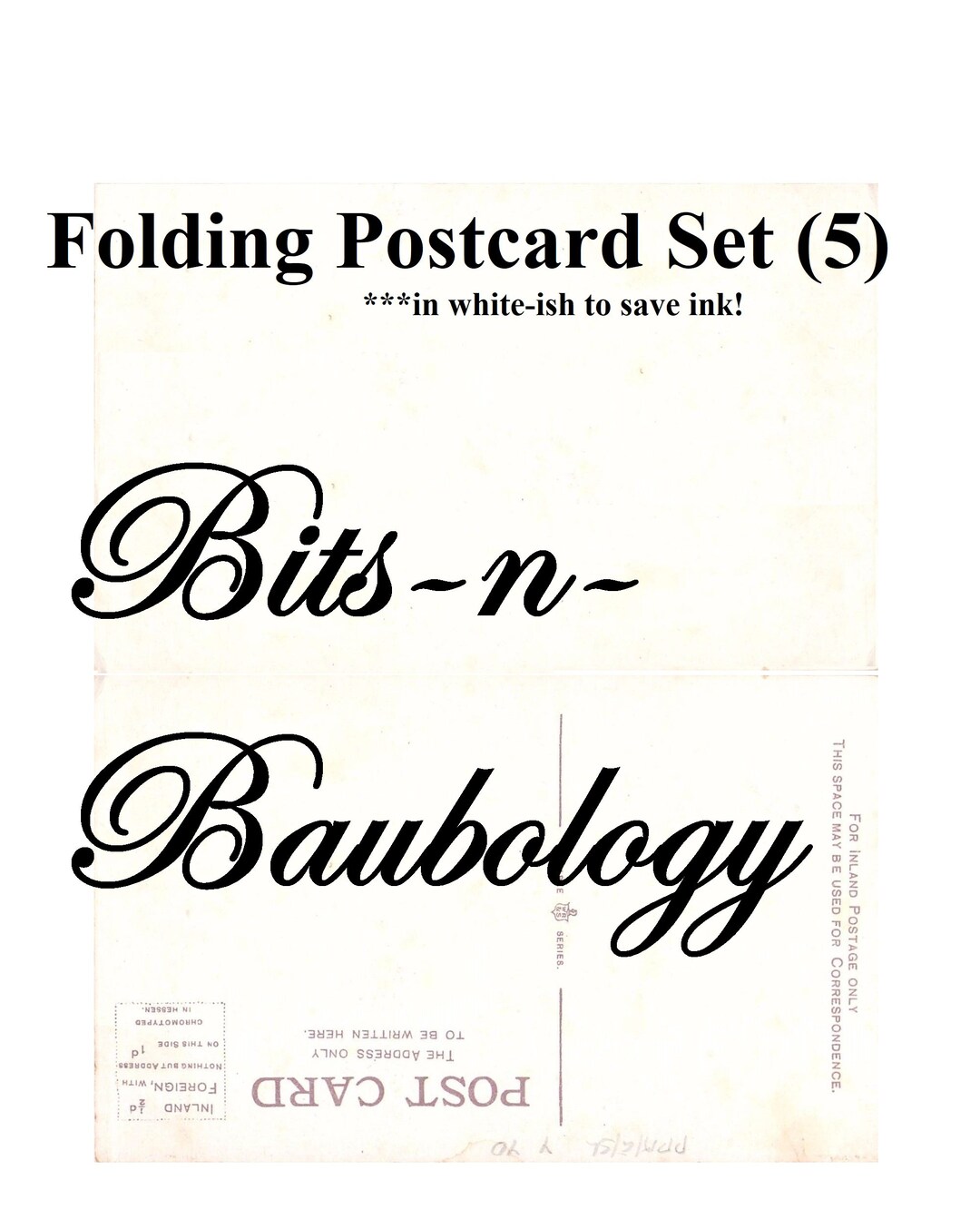 Folding Postcard Set (junk Journal Ephemera) - Etsy
