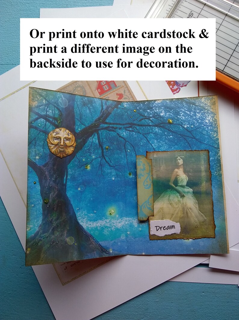 Folding Postcard Set junk Journal Ephemera Etsy