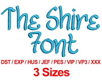 The Shire Font - Machine Embroidery Designs Fonts 3 Sizes Alphabets All Formats - Instant Download