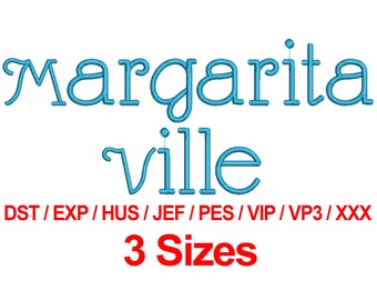 Margarita Ville - 3 Sizes Machine Embroidery Designs Fonts Alphabets All Formats - Instant Downloads