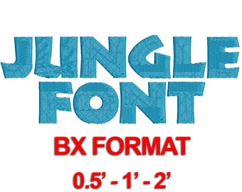 Jungle Font - 3 Sizes BX Embroidery Font, Machine Embroidery Font, BX Font - Best Seller Alphabets - Instant Download