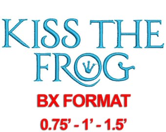 Kiss The Frog Font - 3 Sizes BX Embroidery Font, Machine Embroidery Font, BX Font - Best Seller Alphabets - Instant Download