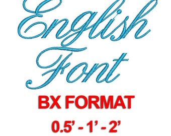 English Font - 3 Sizes BX Embroidery Font, Machine Embroidery Font, BX Font - Best Seller Alphabets - Instant Download