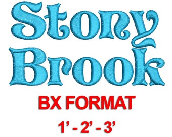 Stony Brook Font - 3 Sizes BX Embroidery Font, Machine Embroidery Font, BX Font - Best Seller Alphabets - Instant Download