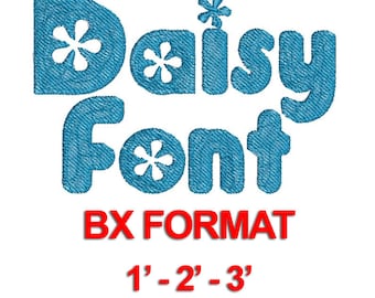 Daisy Font - 3 Sizes BX Embroidery Font, Machine Embroidery Font, BX Font - Best Seller Alphabets - Instant Download