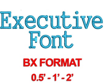 Executive Font - 3 Sizes BX Embroidery Font, Machine Embroidery Font, BX Font - Best Seller Alphabets - Instant Download