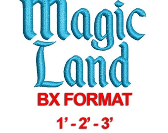 Magic Land - 3 Sizes BX Embroidery Font, Machine Embroidery Font, BX Font - Best Seller Alphabets - Instant Download