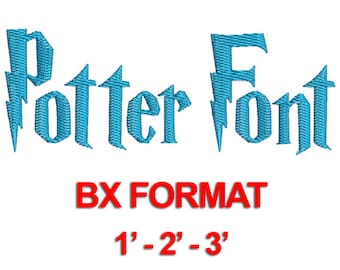 Potter Font - 3 Sizes BX Embroidery Font, Machine Embroidery Font, BX Font - Best Seller Alphabets - Instant Download