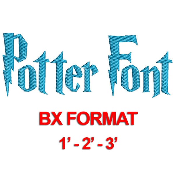 Potter Font - 3 Sizes BX Embroidery Font, Machine Embroidery Font, BX Font - Best Seller Alphabets - Instant Download