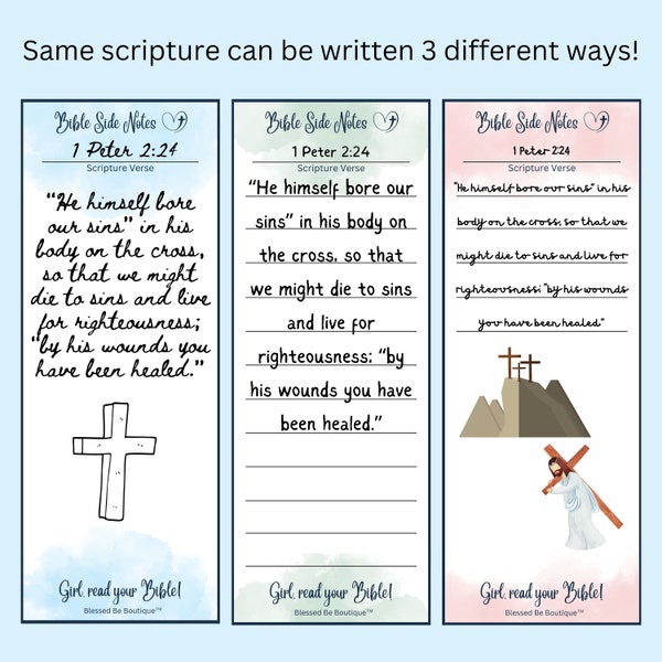 Bible Side Notes | Bible Post-It® Notes | Bible Journaling Tool | Bible Sticky Notes | Christian Gifts | Bible Study | Margin Bible Notes