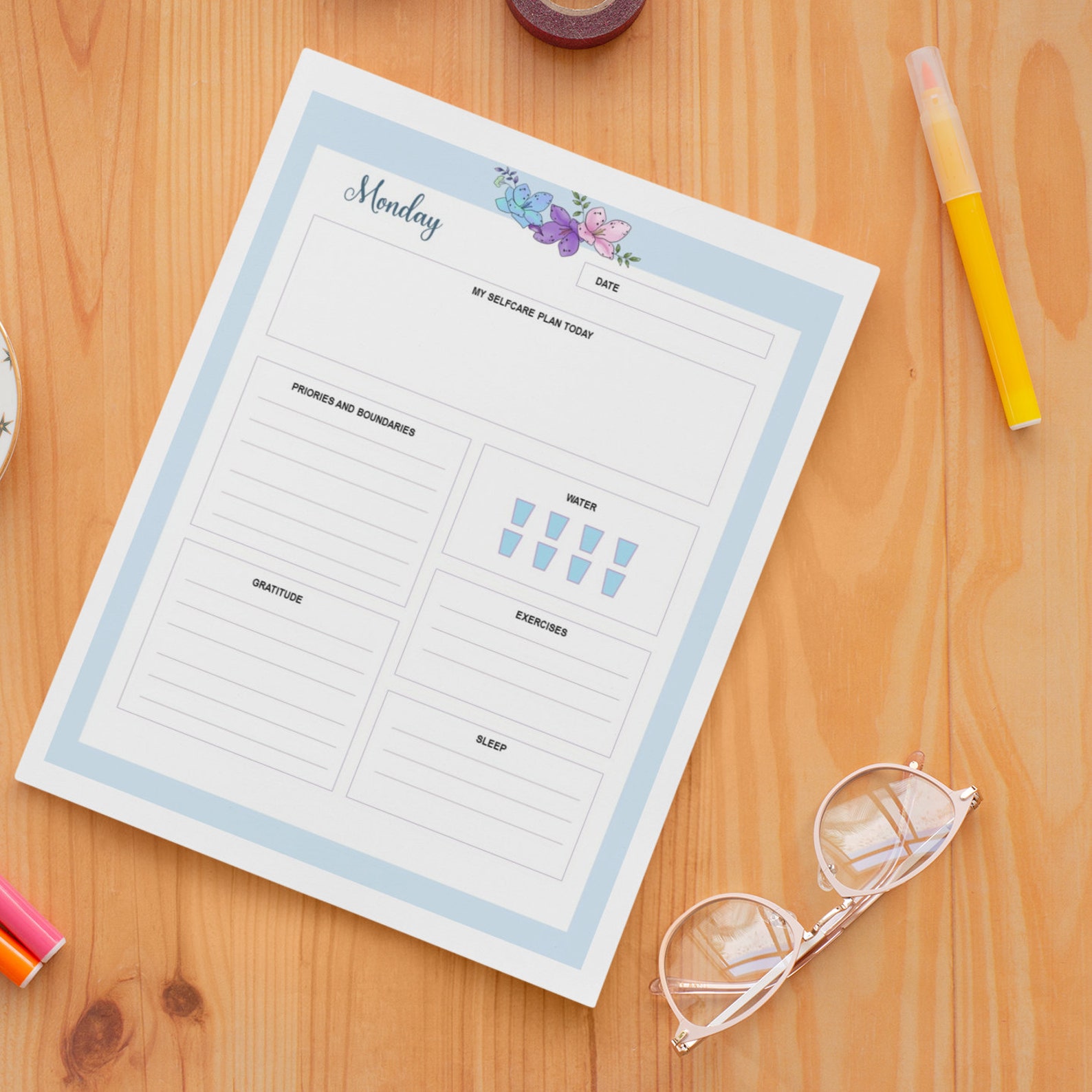 Mental Health Journal Printable Download | Self-care Therapy Digital ...