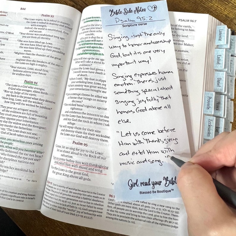 Bible Side Notes Bible Postit® Notes Bible Journaling Etsy