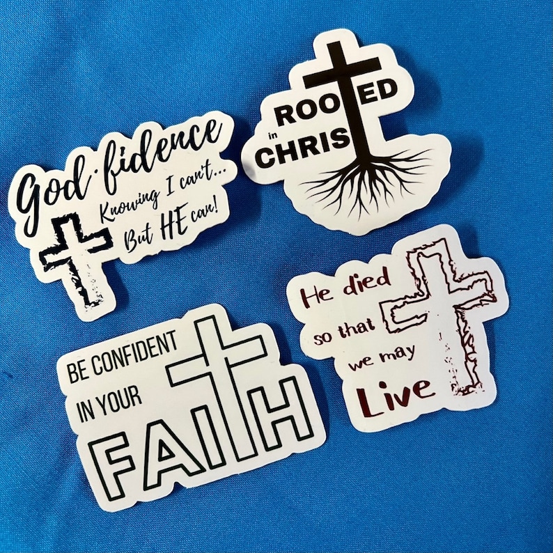Faith Sticker Pack Christian Sticker Religious Decal Etsy