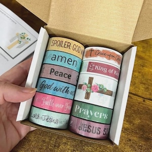 Scriptural Washi Tape Set – 11 Christian Faith-Based Decorative Tapes | Bible Journaling, Planners, Scrapbooking, Devotionals, Crafts, Cards