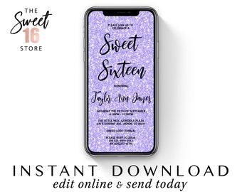 Sweet Sixteen Text Etsy